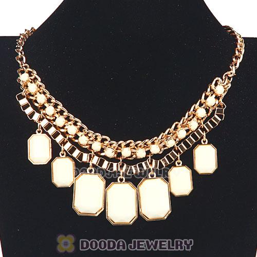 Chunky Resin Diamond Choker Bib Necklaces Wholesale