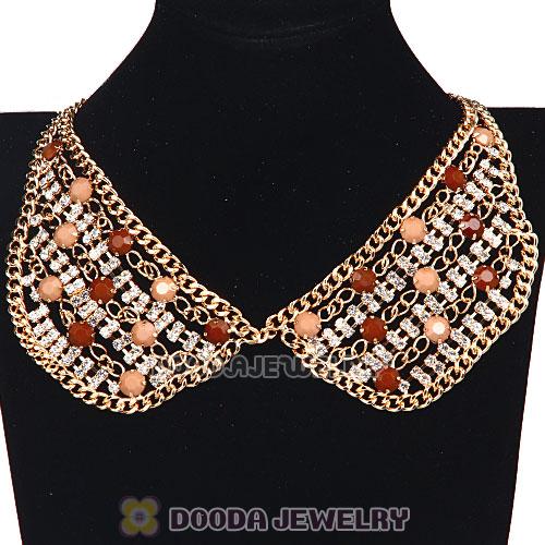 Crystal Resin Rhinestone Choker Collar Bib Necklaces Wholesale