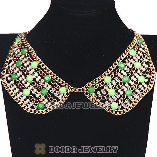 Crystal Resin Rhinestone Choker Collar Bib Necklaces Wholesale