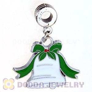 Platinum Plated Enamel European Christmas Jingle Bells Dangle Charms Wholesale