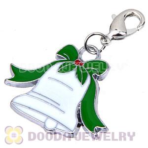 Platinum Plated Enamel European Jewelry Christmas Jingle Bells Charms Wholesale