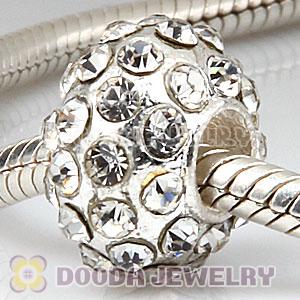 European Pave Crystal Alloy Beads Wholesale 
