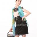 Fashion Office Lady Silk Scarf Textile Printing Pashmina Scarves Shawls