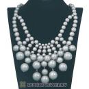 Fashion Cascade Grey Bauble Bib Anthropologie Necklace Wholesale