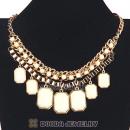 Chunky Resin Diamond Choker Bib Necklaces Wholesale