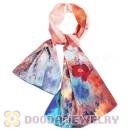 New Arrival European Mulberry Silk Scarves Digital Painting Pashmina Shawls Wholesale