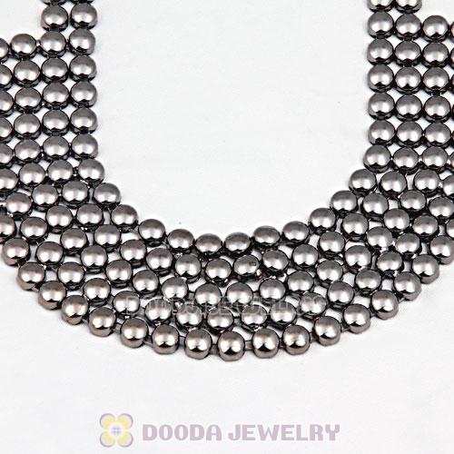 Gun Black Bubble Bib Collar Necklace Wholesale