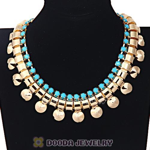 Chunky Gold Chain Resin Rhinestone Choker Collar Necklace Wholesale