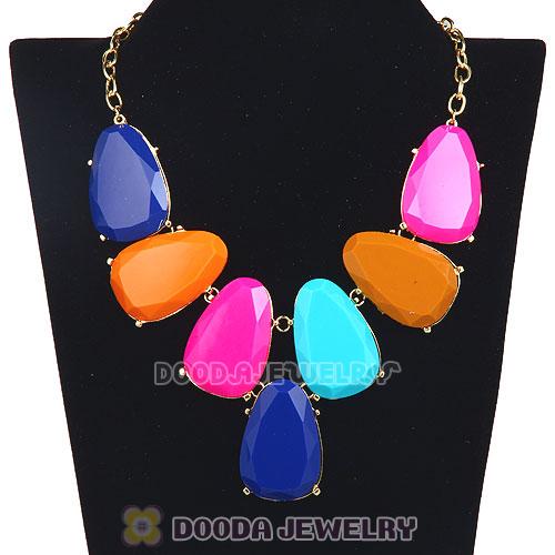 Chunky Resin Teardrop Choker Collar Necklace Wholesale
