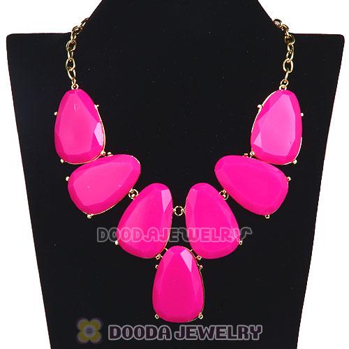 Roseo Chunky Resin Teardrop Choker Collar Necklace Wholesale