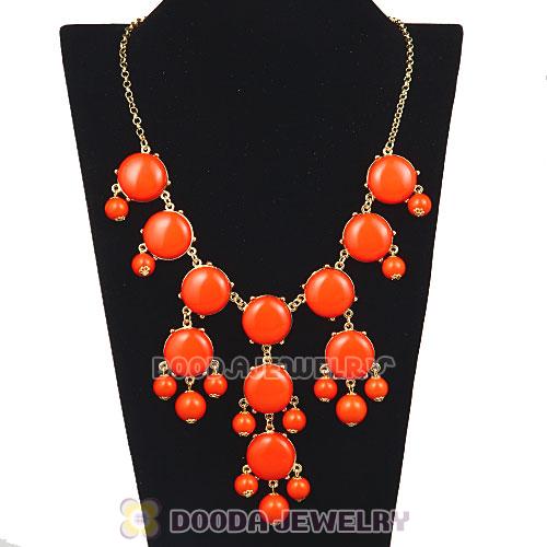 2012 New Fashion Orange Bubble Bib Statement Necklaces Wholesale