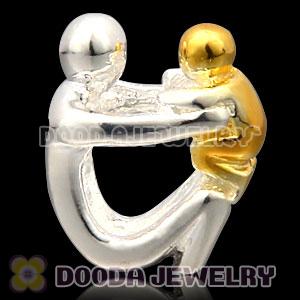 Gold Plated Sterling Silver European Paternity Charms Beads Wholesale