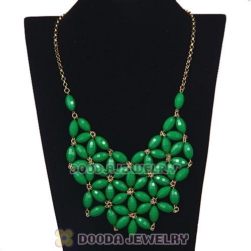 2012 New Fashion Green Bubble Bib Necklace Wholesale