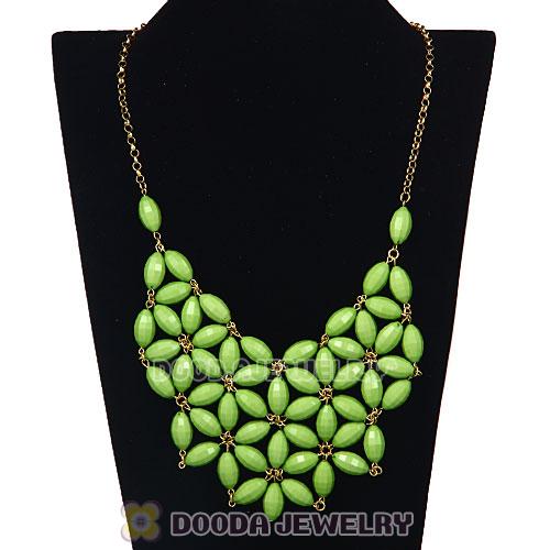 2012 New Fashion Green Bubble Bib Necklace Wholesale