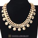 Chunky Gold Chain Resin Rhinestone Choker Collar Necklace Wholesale
