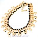 Chunky Gold Chain Resin Rhinestone Choker Collar Necklace Wholesale