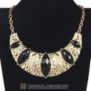 Golden Resin Geometry Crescent Choker Collar Necklace Wholesale