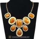 Coffee Chunky Resin Turquoise Choker Collar Necklace Wholesale