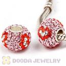 10X13 Big Charm Beads With 130pcs Austrian Crystal 925 Silver Core