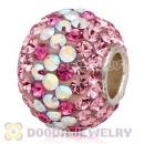 10X13 Big Charm Beads With 130pcs Austrian Crystal In 925 Silver Core