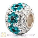 10X13 Big Charm Beads With 130pcs Austrian Crystal In 925 Silver Core