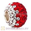 10X13 Big Charm Beads With 130pcs Austrian Crystal In 925 Silver Core