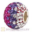 10X13 Big Charm Beads With 130pcs Austrian Crystal In 925 Silver Core