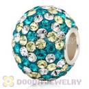 10X13 Big Charm Beads With 130pcs Austrian Crystal In 925 Silver Core