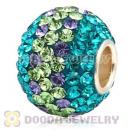 10X13 Big Charm Beads With 130pcs Austrian Crystal In 925 Silver Core