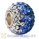 10X13 Big Charm Beads With 130pcs Austrian Crystal In 925 Silver Core
