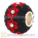 10X13 Big Charm Beads With 130pcs Austrian Crystal In 925 Silver Core