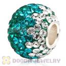 10X13 Big Charm Beads With 130pcs Austrian Crystal In 925 Silver Core