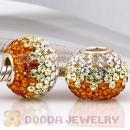 10X13 Big Charm Beads With 130pcs Austrian Crystal In 925 Silver Core