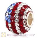 10X13 Big Charm Beads With 130pcs Austrian Crystal In 925 Silver Core