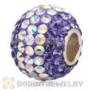 10X13 Big Charm Beads With 130pcs Austrian Crystal In 925 Silver Core