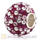 10X13 Big Charm Beads With 130pcs Austrian Crystal In 925 Silver Core