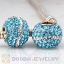 10X13 Big Charm Beads With 130pcs Austrian Crystal In 925 Silver Core