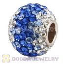 10X13 Big Charm Beads With 130pcs Austrian Crystal In 925 Silver Core