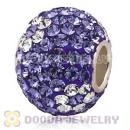 10X13 Big Charm Beads With 130pcs Austrian Crystal In 925 Silver Core
