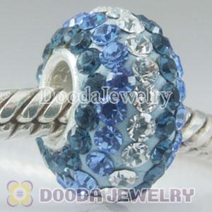 Jewelry silver beads with 90 crystal rhinestones Austrian crystal Jewelry beads