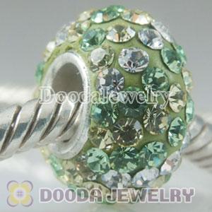 Jewelry silver beads with 90 crystal rhinestones Austrian crystal Jewelry beads