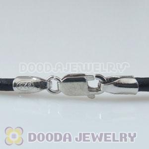 45cm European Style PU Necklace with sterling silver clasp