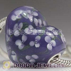 Murano Glass Heart Shape Pendants fit Fashion Jewelry, European Beads, bighole Jewelry Necklace