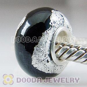 925 Silver Foil Charm Jewelry Glass Beads with 925 sterling silver single core