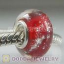 Top Class Jewelry Glass Beads with 925 sterling silver single core