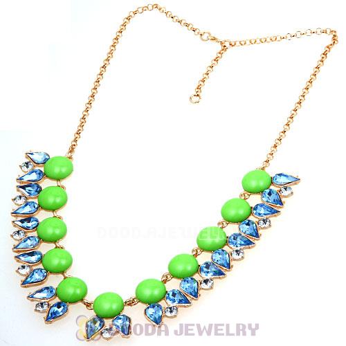 2013 New Arrival Dewdrop Crystal Olivine Resin Bubble Necklace Jewelry Wholesale