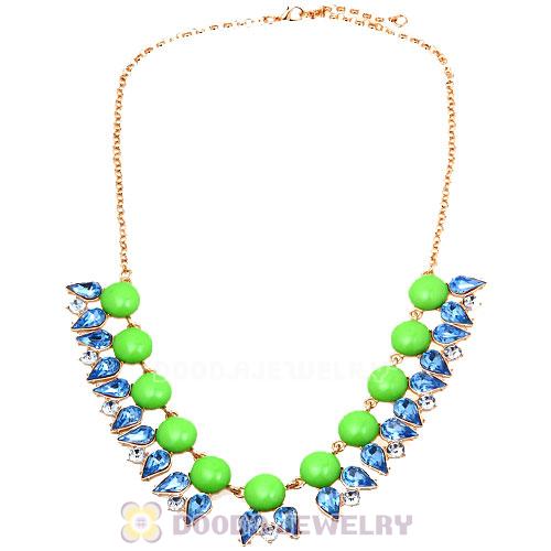 2013 New Arrival Dewdrop Crystal Olivine Resin Bubble Necklace Jewelry Wholesale