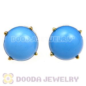 2013 Fashion Gold Plated Dark Sky Blue Bubble Stud Earrings Wholesale