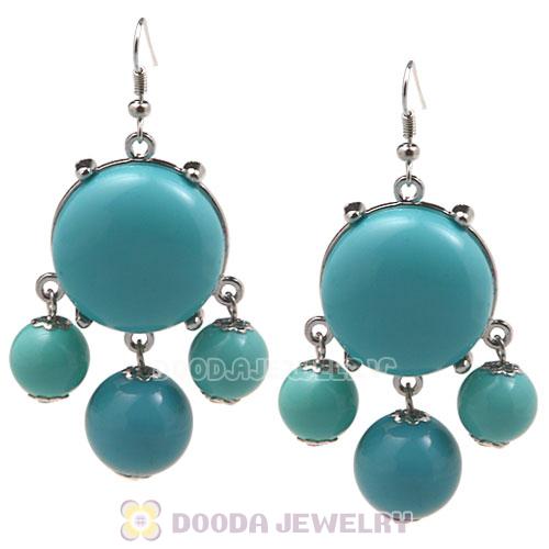 Fashion Silver Plated Drop Turquoise Bubble Earrings Resin Wholesale