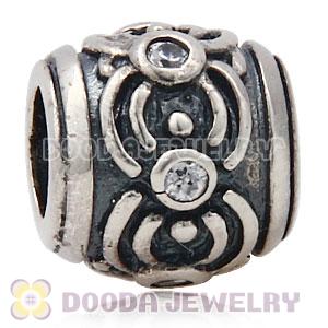 925 Solid Silver European Style Beads with Stone